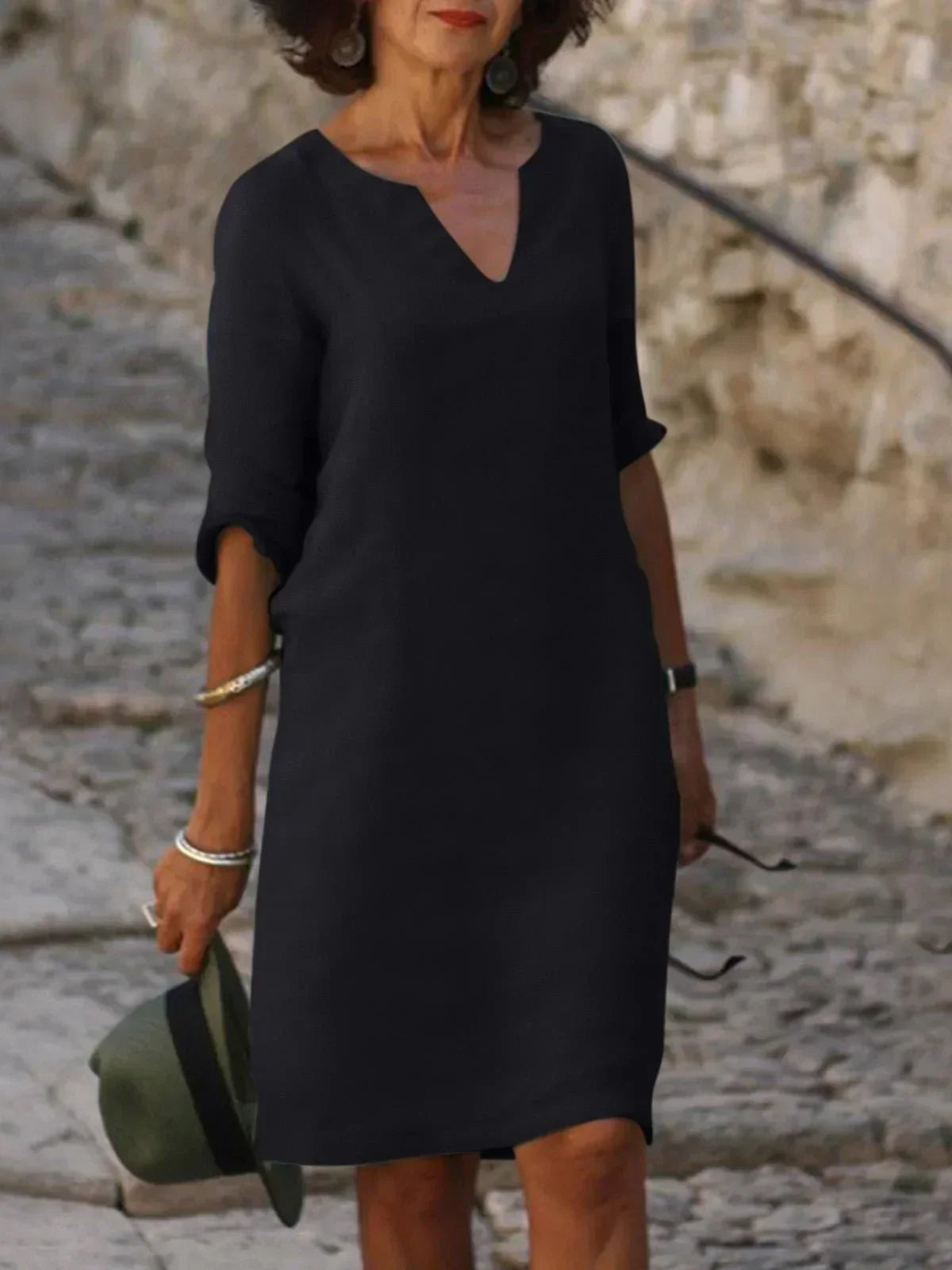 Raffaella™ | Elegante V-hals jurk